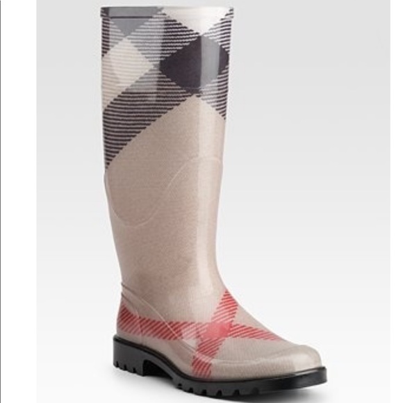 Burberry big scale check rain boots - Picture 1 of 4